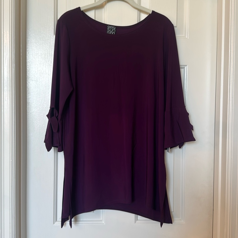 Clara Sun Woo Tie Cuff Side Vent Tunic